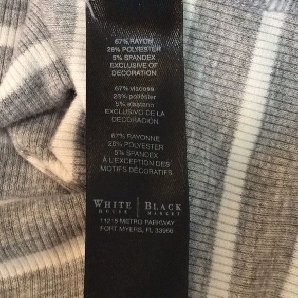 White House Black Market Long Sleeve Striped Tunic/Dress Sz S - Picture 9 of 12